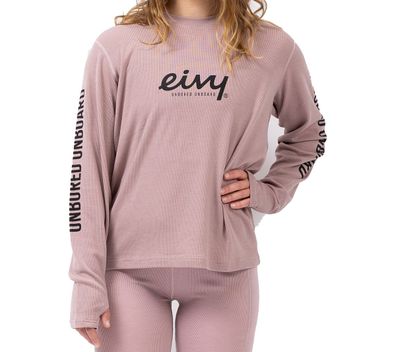 EIVY Women Funktionslongsleeve Loose Fit Mx Merino Wool Rib faded woodro