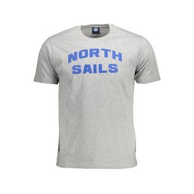 North Sails Grigio Cotton Men T-Shirt