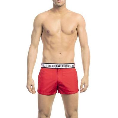 Bikkembergs Red Polyamide Men Swim Short