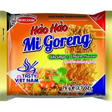 Acecook Instantnudeln Hao Hao Mi Goreng Garnelen & Zwiebeln 76g