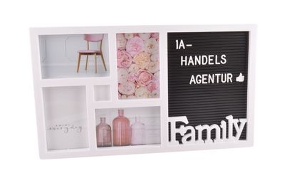 Multishotrahmen Bilderrahmen Fotorahmen Collage Family Deko weiß Galerie