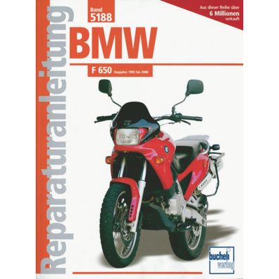 BMW F 650 Modeltyp E169 Baujahre 1993 bis 2000 Bucheli Verlag Reparaturanleitung