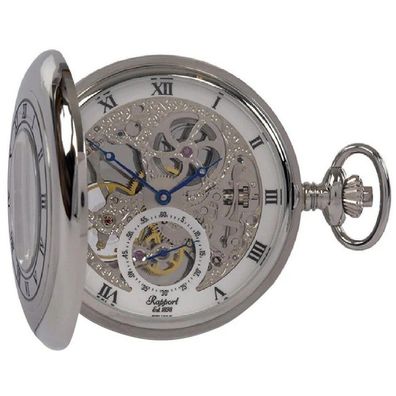 Rapport London - PW45 - Taschenuhr - Mechanisch - 53mm - silber - Half Hunter