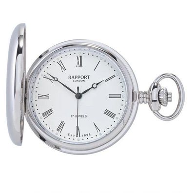 Rapport London - PW55 - Taschenuhr - Mechanisch - 48mm - silber - Full Hunter