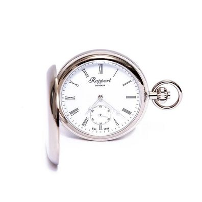Rapport London - PW61 - Taschenuhr - Mechanisch - 50mm - silber - Double Hunter