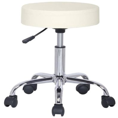 Rollhocker Arbeitshocker Elfenbein Weiß M-95027/193