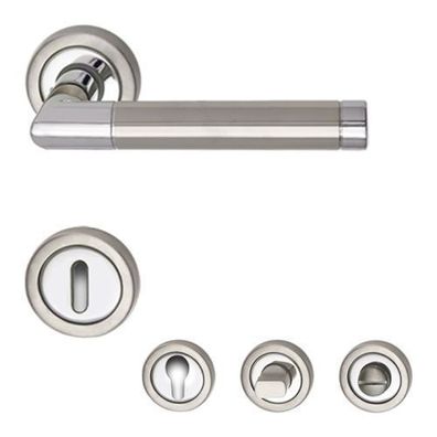 Baumanti Main Rosettengarnitur Bicolor poliert matt BB/PZ/WC Türdrücker Griff