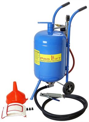 Mobiler Sandstrahler, 32l Kessel, Schlauch + Pistole inkl. Zubehör, 02217