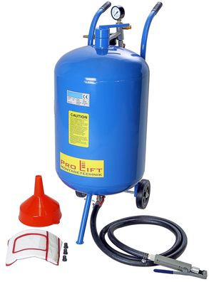 Mobiler Sandstrahler, 63l Kessel, Schlauch + Pistole inkl. Zubehör, 02218