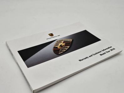 Original Porsche Panamera 2016 Warranty and Customer Information englisch