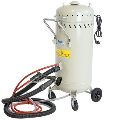 Mobiler Sandstrahler 105Liter Kessel mit Rückgewinnung Sandstrahlgerät, 01421