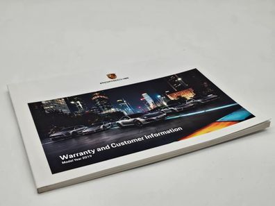 Original Porsche Cayenne 9Y Warranty and Customer Information 2019 englisch