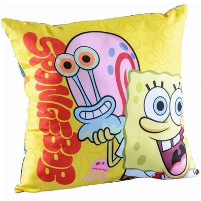 Herding Spongebob Schwammkopf Dekokissen 40x40 cm gelb beidseitig bedruckt