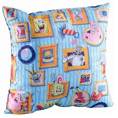 Herding Spongebob Schwammkopf Dekokissen 40x40 cm blau beidseitig bedruckt
