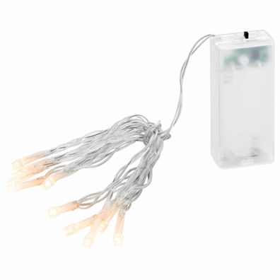 LK100WZ-KH LED Lichterkette Batterie Timer 6/18h 1,35m 10 LEDs special warmweiß