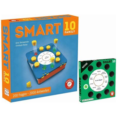 Piatnik Smart 10 Family Quizspiel inkl. Nature Zusatzfragen Set ab 8 Jahren