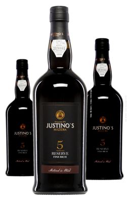 3 x Justino's Madeira Reserve Fine Rich 5 Years Old