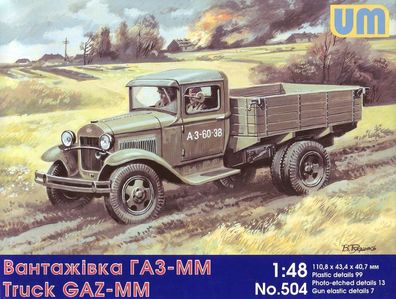 Unimodels 1:48 UM504 GAZ-MM Soviet truck - NEU