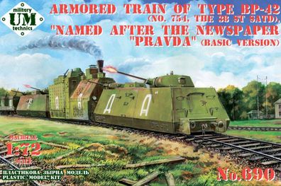 Unimodels 1:72 UMT690 Armored train of type BP-42 (No.754, the 38 st SATD) PRAVDA - N