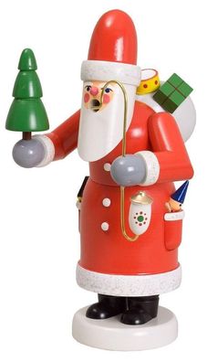 Räuchermann Weihnachtsmann mit Baum HxBxT 18x10x11,5cm NEU Rauchen Rauchfigur