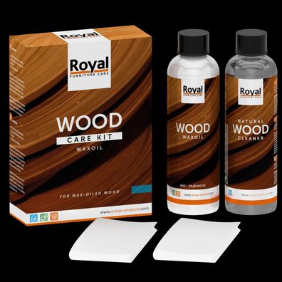 Royal WaxOil Wood Care Kit + Cleaner 2x250ml