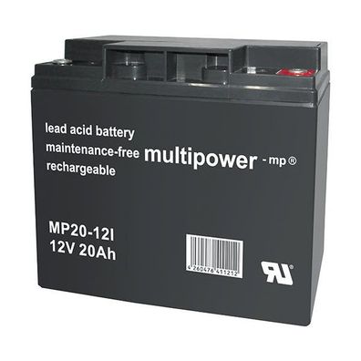 Multipower MP20-12I AGM Blei-Akku – 12V, 20Ah, M5-Anschluss