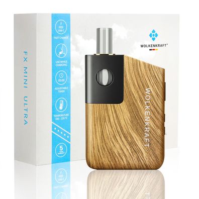Wolkenkraft FX MINI ULTRA Vaporizer * Holzoptik* - Premium-Verdampfer für Heilkräuter