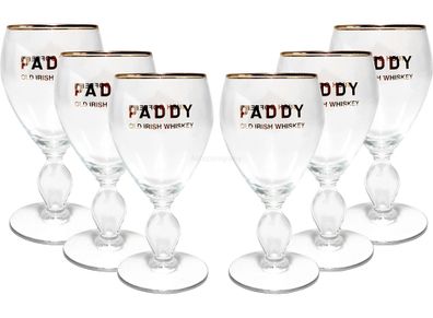 Paddy Old Irish Whisky Glas Gläser-Set - 6x Gläser bei 10cl geeicht