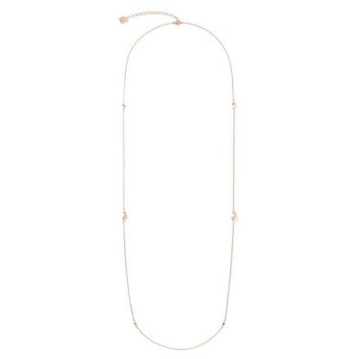 Collier - Edelstahl - GeoCube - roségold lang