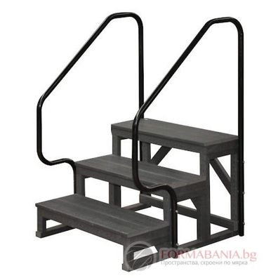 Passion Comfort-Treppe 3-stufig mit Handlauf beidseitig Whirlpool Treppe