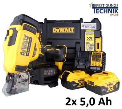 DeWalt Akku Dachpappnagler DCN45RND2-QW 18V 2x5,0Ah T-Stak-Box für Dachpappnägel