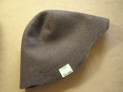 Hutstumpen Stumpen Wolle mittelbraun m Haaren silber 100 gr Ü 48cm Rd 83cm Stu 8730