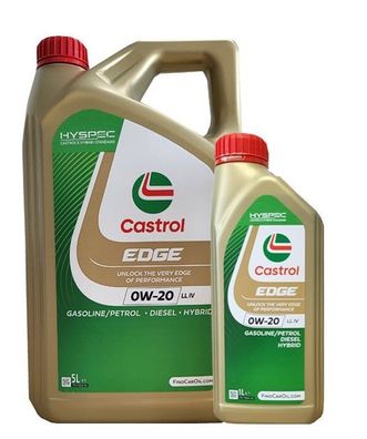 Castrol EDGE 0W-20 LL IV VW 508 00/ 509 00 Porsche C20 FORD 5 + 1 Liter Motoröl