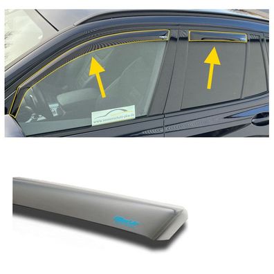 Windabweiser Mercedes C-Klasse T-Modell (S205) 2014-2021 vorne + hinten (rauchgrau)