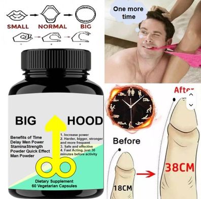 Natürliche Männliche Leistungssteigerung mit Ashwagandha-Wurzel - 60 Kapseln