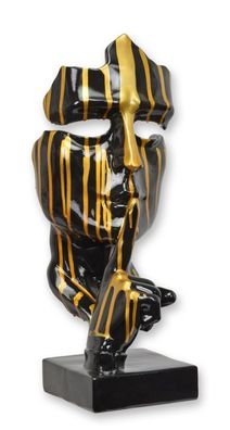 Maske aus Kunstharz „Sprich nichts Böses“ – tropft schwarz Replikat Retro Design Deko