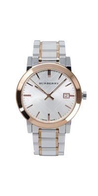 Burberry The City Unisex Armbanduhr silber gold