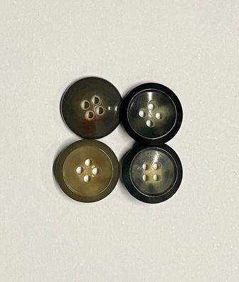 4-Loch Knöpfe gemischt grau-, schwarz-, braun marmoriert Packung 25 g