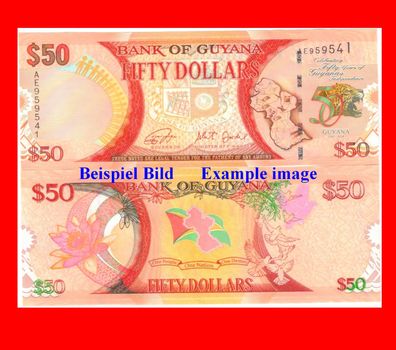 GUYANA 50 Dollars 1966-2016 Unc P 41 6001#