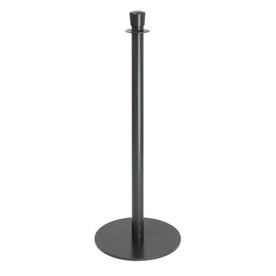 Bolero Flache Basis Barrierepfosten Schwarz (2 Stück)