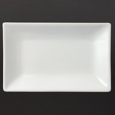 Olympia Whiteware rechteckige Servierteller 20 x 13cm (6 Stück)