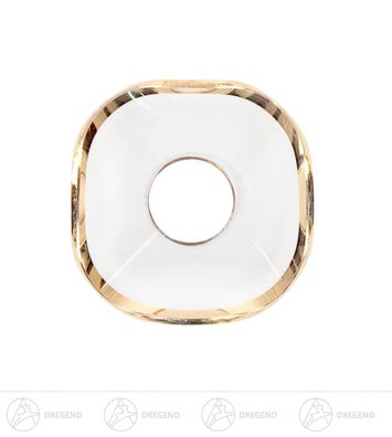 Ersatzteile &amp; Bastelbedarf Lichtmanschette viereckig mit Goldrand Loch 15mm