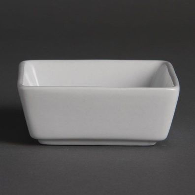 Olympia Whiteware quadratische Amuseschälchen 8,5cm (12 Stück)