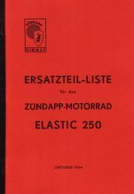 Ersatzteilliste für das Zündapp Motorrad Elastic 250