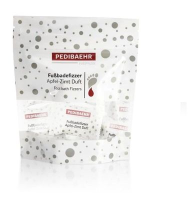 Baehr - Pedibaehr Fußbadefizzer Apfel-Zimt Duft - Fußad 10 x 25 g = 250 g