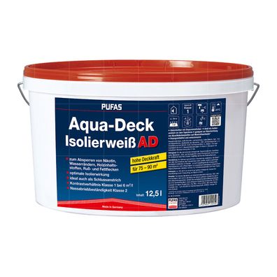 PUFAS AQUA-DECK Isolierweiss - 12.5 LTR Isolierfarbe