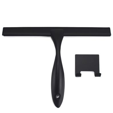 Glaswischer, Badwischer Edelstahl, Abzieher Fensterscheiben und Duschkabinen, Schwarz