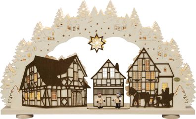 3D-Lichterbogen "Kontraste"15-flammig elektrisch beleuchtet BxHxT 66x40x6cm NEU