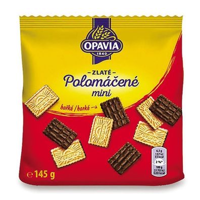 Opavia goldene halbgetauchte Mini-Bitter-Waffeln 145 g