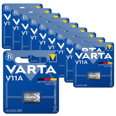 10x Varta Batterie Alkaline V11A LR11 6V Professional Blister MN11 V 11 A
